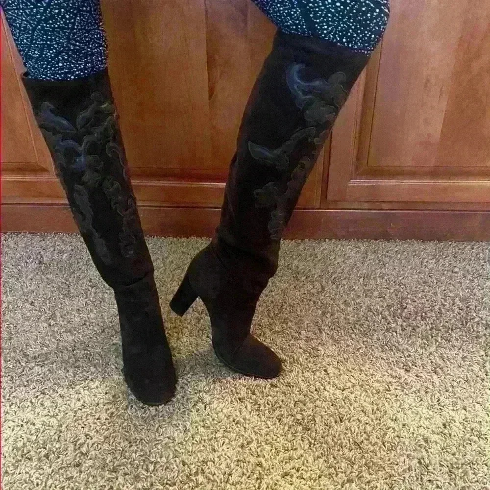 Prada Brown Suede Boots - Picture 6 of 7